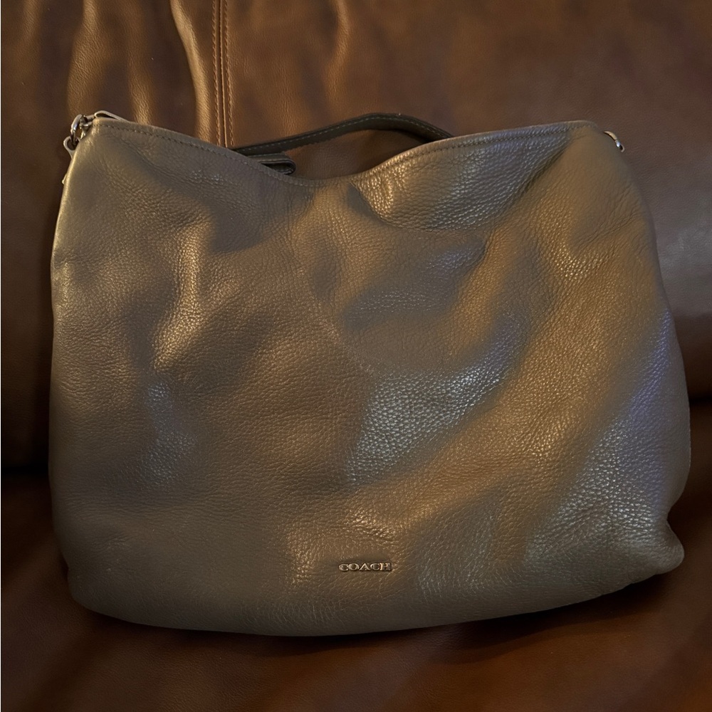 Coach Pebbled Leather Hobo in Taupe - Picture 7 of 7